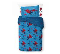 Parure de couette lit enfant Visages de Spiderman lit simple