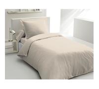 PARURE DE COUETTE LOVELY HOME - 140x200 cm - 100% COTON - BEIGE CREME