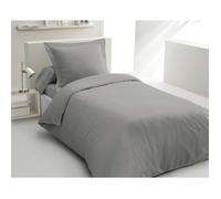 PARURE DE COUETTE LOVELY HOME - 140x200 cm - 100% COTON - GRIS CLAIR
