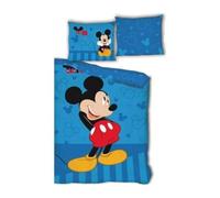 Parure de Couette Mickey Disney - 1 Housse de Couette 140x200 + 1 taie 63x63cm (Parure de lit Mickey Disney - M) (Mickey Disney Duvet Cover Set - B, 140 x 200 cm | 63 x 63 cm)
