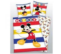 Parure de couette - Mickey Mouse - 90x190 cm - 100% Polyester - 2 pièces - Lavable en machine