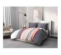 parure de couette microfibre home passion bling - 1 housse de couette 240 x 260 cm + 2 taies d'oreiller 63 x 63 cm - bleu