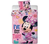 Parure de Couette Minne Disney - 1 Housse de Couette 140x200 + 1 taie 63x63cm (Parure de lit Minnie - M)