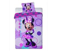 Parure de Couette Minnie Disney - 1 Housse de Couette 140x200 + 1 taie 63x63cm (Parure de lit Minnie Disney - M) (Duvet Cover Set - C, 140 x 200 cm | 63 x 63 cm)