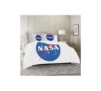 Parure de couette NASA- Microfibre- 1 housse de couette 140 x 200 cm + 1 taies doreiller 50 x 75 cm - Blanc