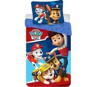 Parure de Couette Paw Patrol - 1 Housse de Couette Paw Patrol 140x200 + 1 taie 63x63cm (Parure de lit Paw Patrol - M) (Parure de lit Pat'Patouille, 140 x 200 cm | 63 x 63 cm)
