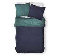Parure de couette réversible ACCESS polyester 220x240 Ciel d'orage-Emeraude
