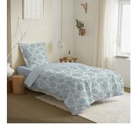 Parure de couette réversible pour lit 90 x 190 cm Agathe céladon