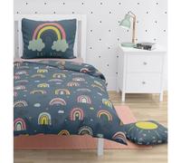 Parure de couette ROUPILLON Rainbow - 2 Pcs - 140 x 200 - 100% Coton - Night