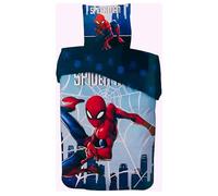 Parure de Couette Spider-Man Marvel en 100% Coton- 1 Housse de Couette 140x200 + 1 taie 65x65cm (Parure de lit Spider-Man Marvel - M) (Spider-Man Duvet Cover Set - G, 140 x 200 cm | 65 x 65 cm)
