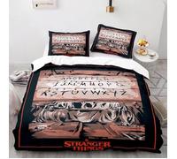 Parure de couette Stranger Things - 100% polyester - Housse de couette Cartoon 140x200cm