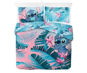 Parure de Courette Disney Lilo & Stitch à fleurs lit deaux personnes