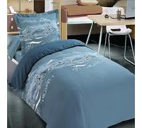 Parure de draps 1 Place 90x190 cm Nuit des Alpes 100% Coton