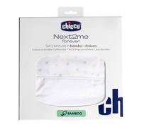 Parure de Draps Chicco en Bambou pour Next2Me Forever - 2 Pièces et Taie d'Oreiller Foliage