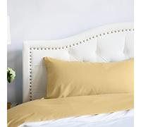 Parure de draps PeachSkinSheets Harvest Gold - Douceur 1500 fils - Draps rafra chissants extra doux pour les dormeurs chauds et les transpiration