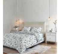Parure de Housse de Couette sans Repassage Karma - Ensemble Housse de Couette - Lit 2 Places, Microfibre - Housse 250x200 cm + Rabat et 2 taies d'oreiller 50x80 cm - Ramage
