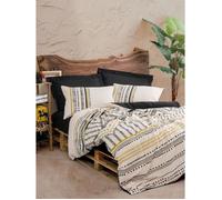 Parure de lit - 1 housse de couette 220 x 240 cm + 2 taies d'oreiller 60 x 60 cm - 100% coton renforcé - Blanc