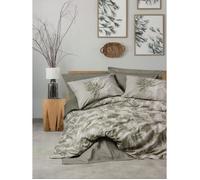 Parure de lit - 129CTN64491 - 1 housse de couette 220 x 240 cm + 2 taies d'oreiller 60 x 60 cm - 100% coton ranforcé - Kaki G