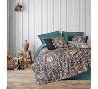 Parure de lit - 1 housse de couette 220 x 240 cm + 2 taies d'oreiller 60 x 60 cm - Satiné 100% coton - Essence