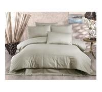 Parure de lit - 1 housse de couette 220x240 cm + 2 taies d'oreiller 60x60 cm - 80% coton, 20% polyester - Cappuccino