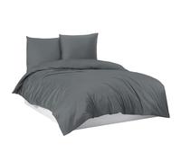 Parure de lit 100 % coton - 135 x 200 cm - 155 x 220 cm - 200 x 200 cm - Couleur : argenté - Dimensions : 200 x 200 cm