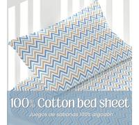 Parure de lit 100 % coton, parure de lit complète, comprend drap-housse, drap plat et taie d'oreiller, douce et confortable pour le repos de bébé - ✅Livraison en 3-5 jours Les ensembles de draps pour