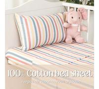 Parure de lit 100 % coton, parure de lit complète, comprend drap-housse, drap plat et taie d'oreiller, douce et confortable pour le repos de bébé - ✅Livraison en 3-5 jours Les ensembles de draps pour