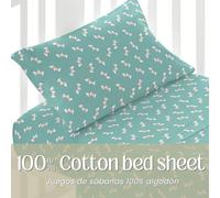 Parure de lit 100 % coton, parure de lit complète, comprend drap-housse, drap plat et taie d'oreiller, douce et confortable pour le repos de bébé - ✅Livraison en 3-5 jours Les ensembles de draps pour 
