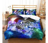 Parure De Lit 100 X 135 Cm, Douce Pour La Peau, Motif Kingdom Hearts, Housse De Couette En Coton, Pour Filles Et Adolescentes, Avec Taie D'oreiller