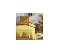 Parure de lit - TODAY - 123333 - 1 personne - 140x200 cm - Gaze de coton unie - Ocre