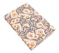 Parure de lit 140x200 cm 65x65 flanelle LILY gris orange 2 pièces