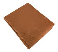 Parure de lit 140x200 cm double gaze de coton GAZGAZ caramel 2 pièces