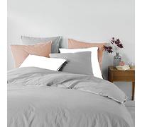 Parure de lit 1644242 Douceur d'intérieur, Parure 3 pièces 260 x 240 Cm Gris, 100% Coton, Linette
