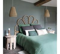 Atmosphera Parure de lit Gaze de coton Vert céladon 260x240 cm
