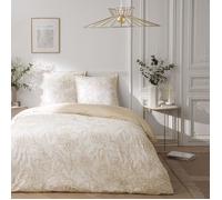 Parure de lit 2 personnes en satin de coton réversible 260x240cm