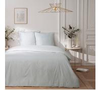 Parure de lit 2 personnes en satin de coton unie 240x220cm