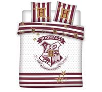 AYMAX S.P.R.L. Parure de lit 2 Personnes Harry Potter 100% Coton - Housse de Couette 240x220 cm + 2 Taies 65x65 cm