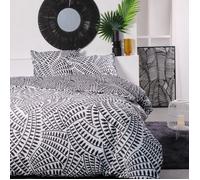 Parure de lit 2 personnes -TODAY - 260x240 cm - 100% Coton - Noir et Blanc