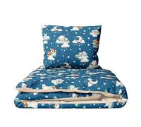 Parure de lit 2 pièces pour bébé et enfant avec couette et taie d'oreiller 80 x 70 cm pour berceau ou landau (dormeurs)