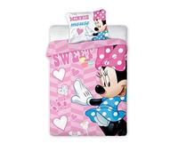 Parure de lit 2 pièces pour enfant 100 x 135, 40 x 60, motif Disney 898 Minnie Mouse