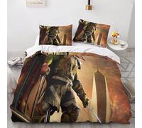 Parure De Lit 2 Pieces Tortues Ninja, Housse De Couette Simple, Motif Personnages De Dessins Animes, Avec Fermeture Éclair, Microfibre Douce Et Légère, Pour Lit Double