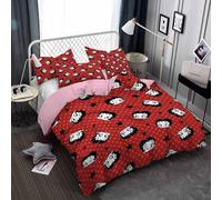 Parure De Lit 200 X 200 Cm, Housse De Couette Betty Boop Et 2 Taies D'oreiller 80 X 80 Cm, 3 Pieces, Douce Et Moelleuse, Avec Fermeture Éclair, Mignonne