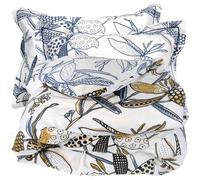 Parure de lit 200x200 cm 50x70 cm coton PÉNÉLOPE Beige Silice 3 pièces