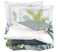 Parure de lit 200x200 cm percale 100% coton TRINIDAD mousson