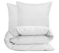 Parure de lit 200x200 cm set 65x65 cm percale MANOIR gris Perle