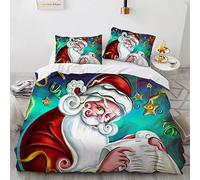 Parure De Lit 220X240 Enfant Fille 220X240 Cm Pas De Repassage Polyester Coton Housse Couette Ado Garçon Noel avec 2 Taies d'oreiller 65X65Cm