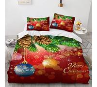 Parure De Lit 220X240 Enfant Noel avec 2 Taies d'oreiller 65X65Cm Polyester Coton Parure De Lit Enfant Pas De Repassage 220X240 Cm