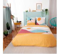 Parure de lit 240x220 cm polycoton VALLON multicolore 3 pièces
