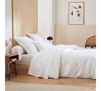 Parure de lit 240x220 Satin de Coton Grand HÔTEL 3 pièces Blanc