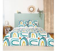 Parure de lit 260x240 cm Microfibre ARC EN CIEL Blanc 3 pièces